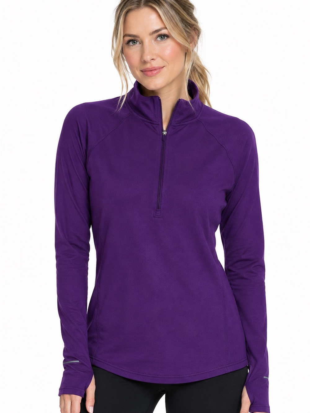 Champion Women's Purple Half-Zip Performance Top
